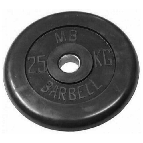 34979-59926 Диск обрезиненный BARBELL MB металлическая втулка 25 кг / диаметр 26 мм, MB-PltB26-25