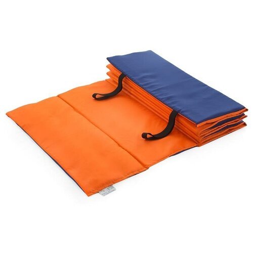 Коврик гимнастический взрослый 180*60см, цвет оранжево-синий 3427504