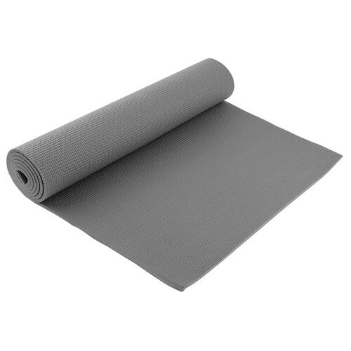 Коврик для йоги ТероПром 4466015 173 × 61 × 0,6 см, цвет серый