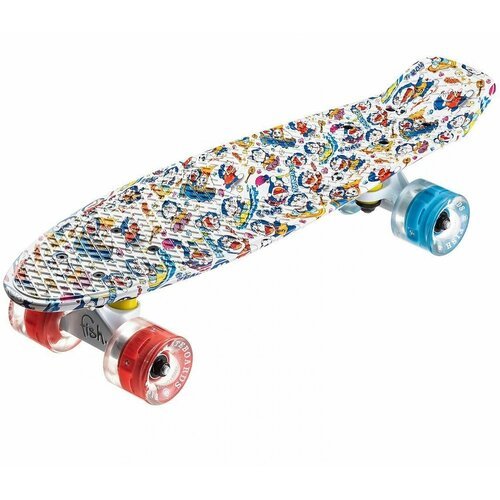 Пенни Борд Fish Skateboards 22' 56 см со светящимися LED колесами
