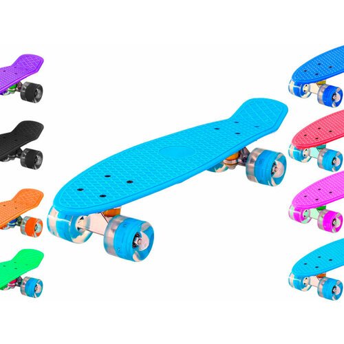 Скейт со светящимися колёсами: S-209, голубой