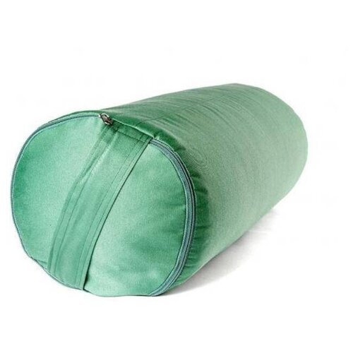 Болстер, валик для йоги из гречихи 60 см (зеленый)