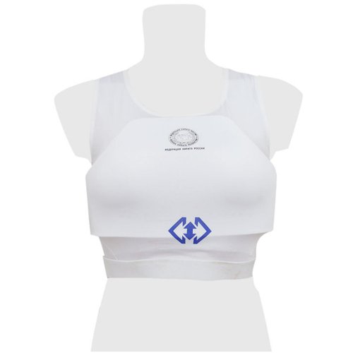 Защита груди женская для карате ФКР Khan (M, Белый, KHAN) M