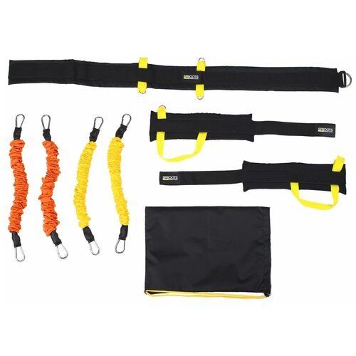 Эспандер ножной SPR Hor Jumper 24 кг черный/желтый/оранжевый