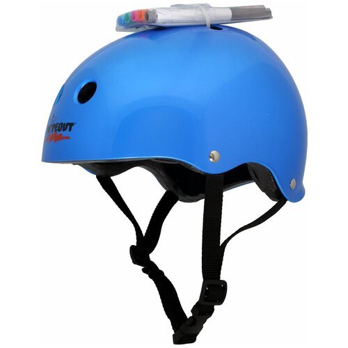 Шлем защитный Wipeout, с фломастерами, M, blue metallic