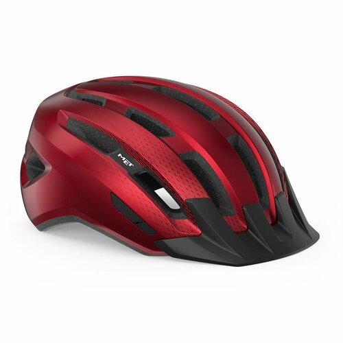 Велошлем Met Downtown Helmet (3HM131CE00) 2022, цвет Красный, размер шлема S/M (52-58 см)