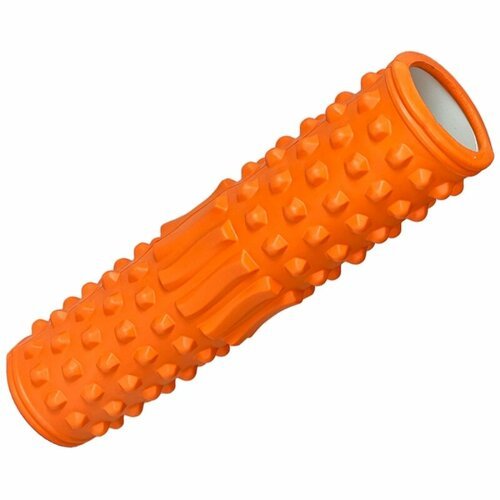Ролик для йоги оранжевый 45х11см ЭВА/АБС Спортекс E40750
