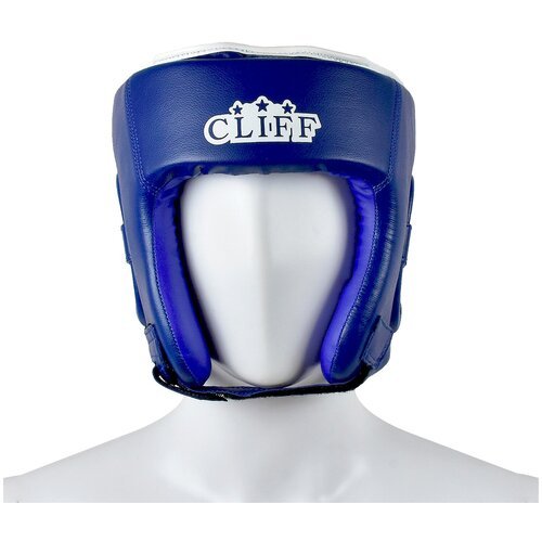 Шлем боксерский Ф-5 PVC, открытый, цвет: синий, размер: S