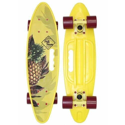 Скейтборд пластиковый Fishboard 23 print mini yellow 1/6 TLS-409