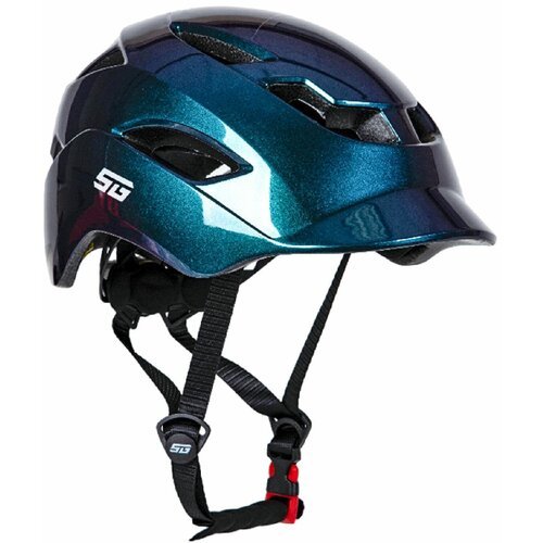 Шлем STG TS-51 с фонарем синий, Размер: L L